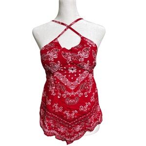 No Boundaries Red Floral Print Camisole